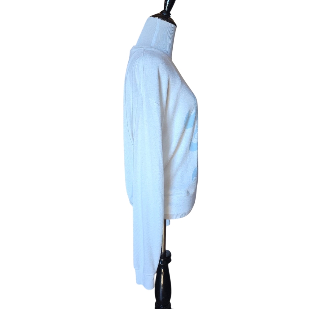 Spiritual Gangster Sweater Medium Shine Your Light White Ivory Blue - Picture 7 of 10